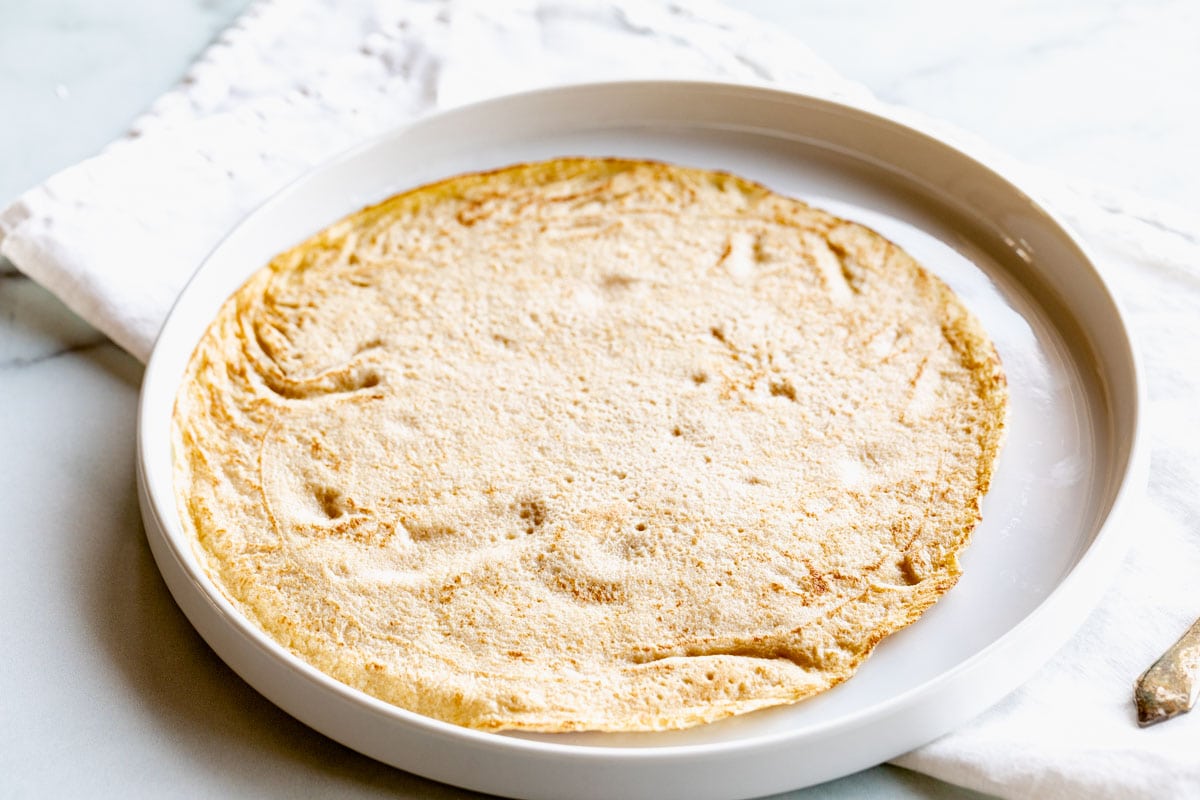 whole wheat crepe on a plate