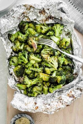 broccoli in foil packet
