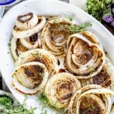 Grilled onions with balsamic and thyme