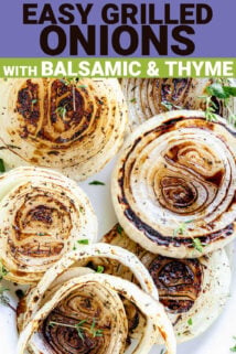 Grilled vidalia onions with balsamic vinegar