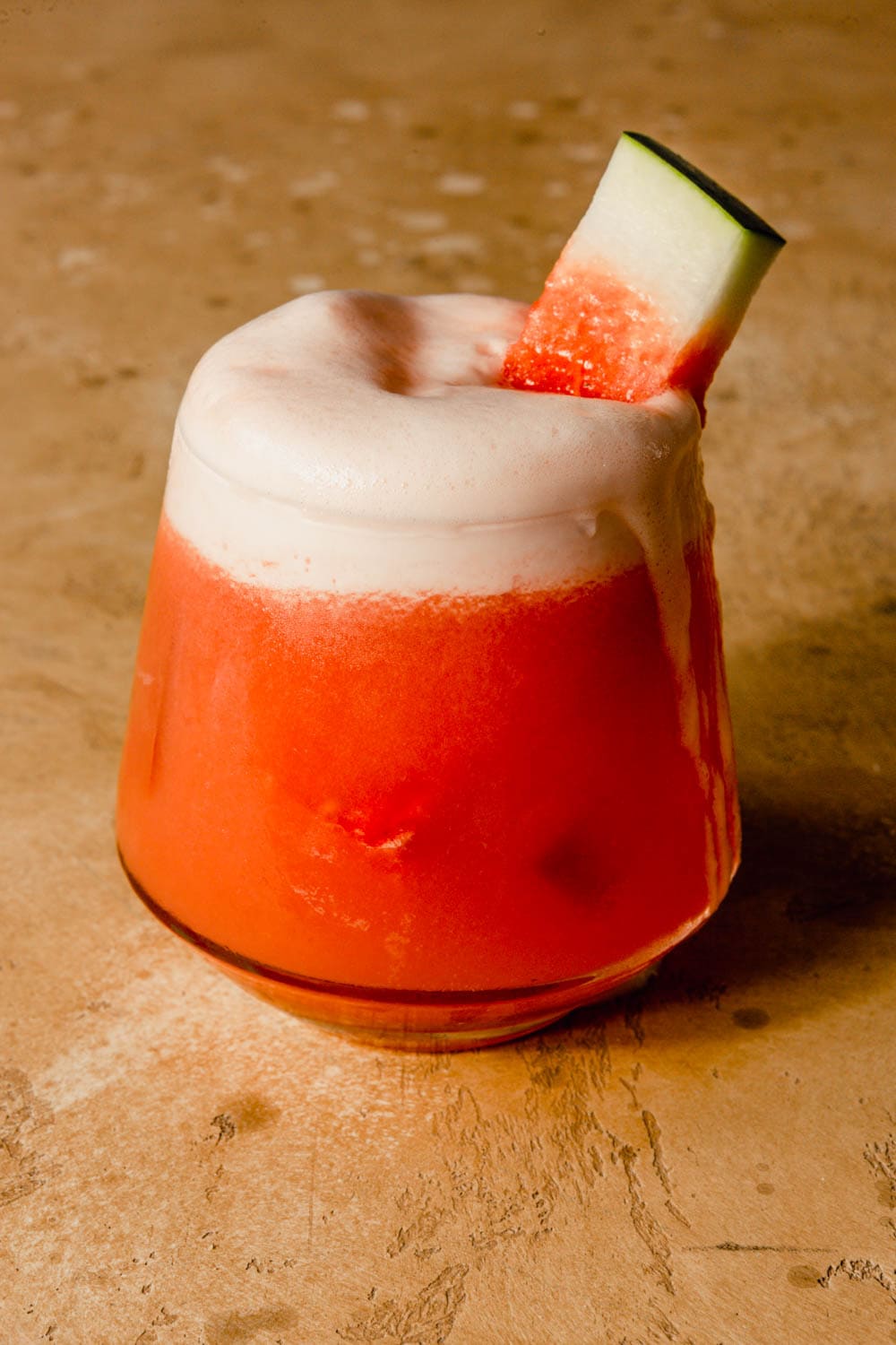 watermelon cocktail in a rocks glass