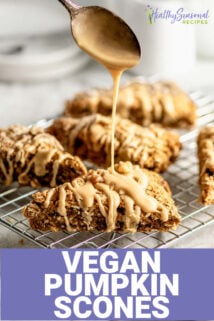 pumpkin scones with text overlay