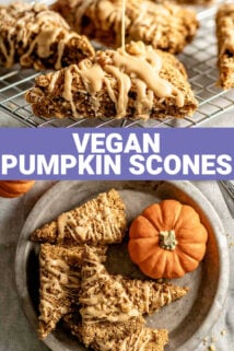 pumpkin scones with text overlay