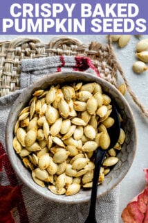 bowl of seeds with text overlay