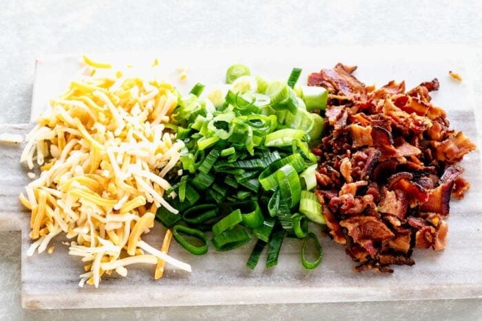 cheese scallions and bacon