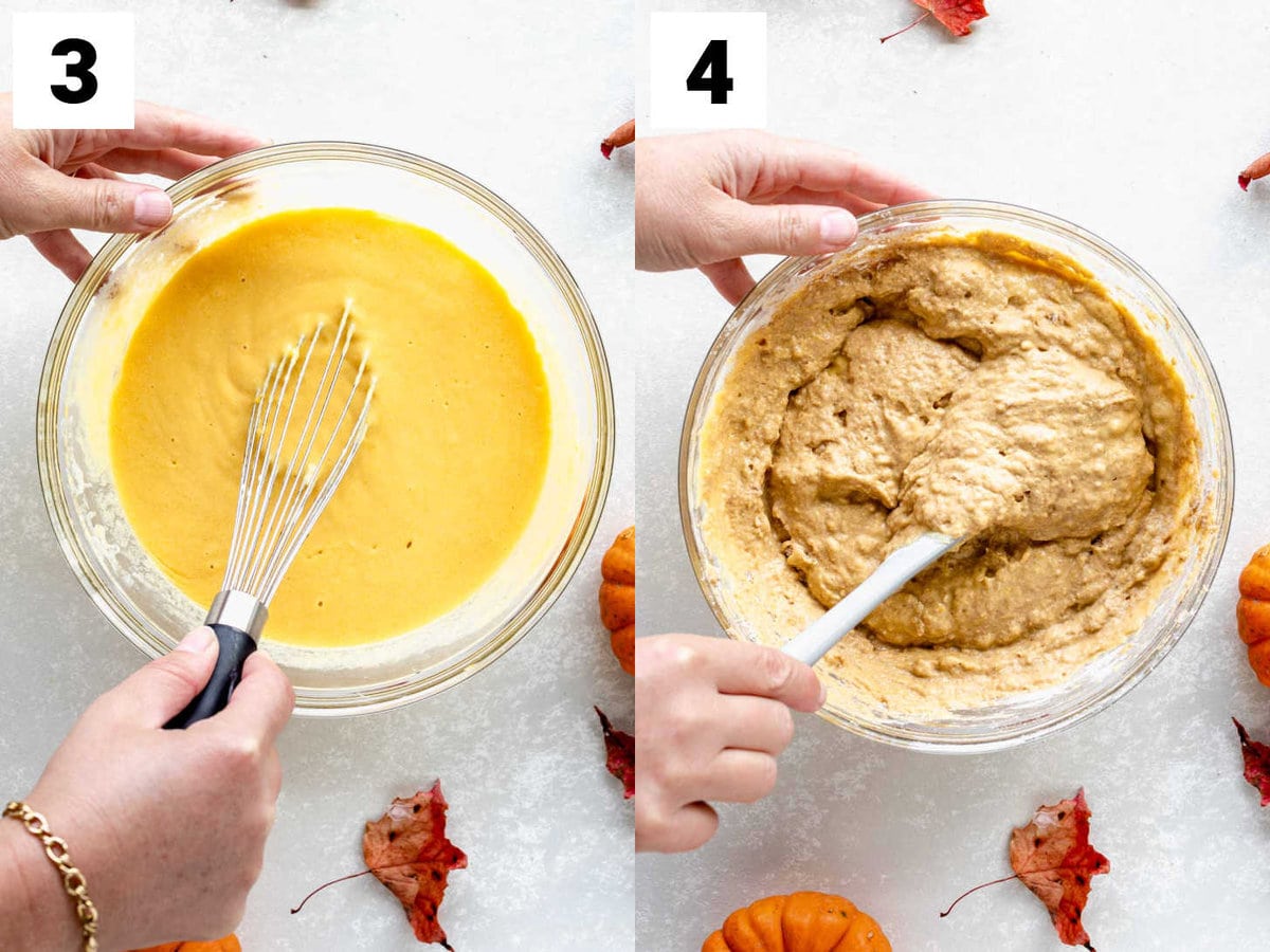 mixing the batter