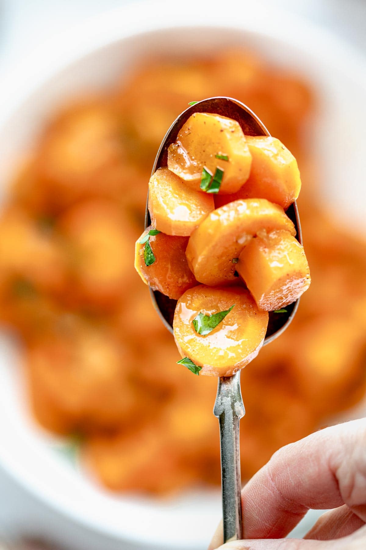 a spoonful of the carrots