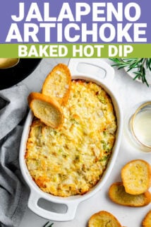 hot dip with text overlay