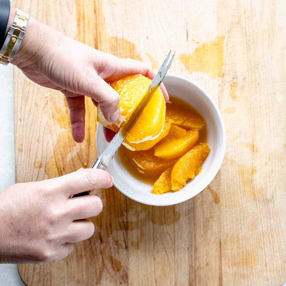 segmenting an orange