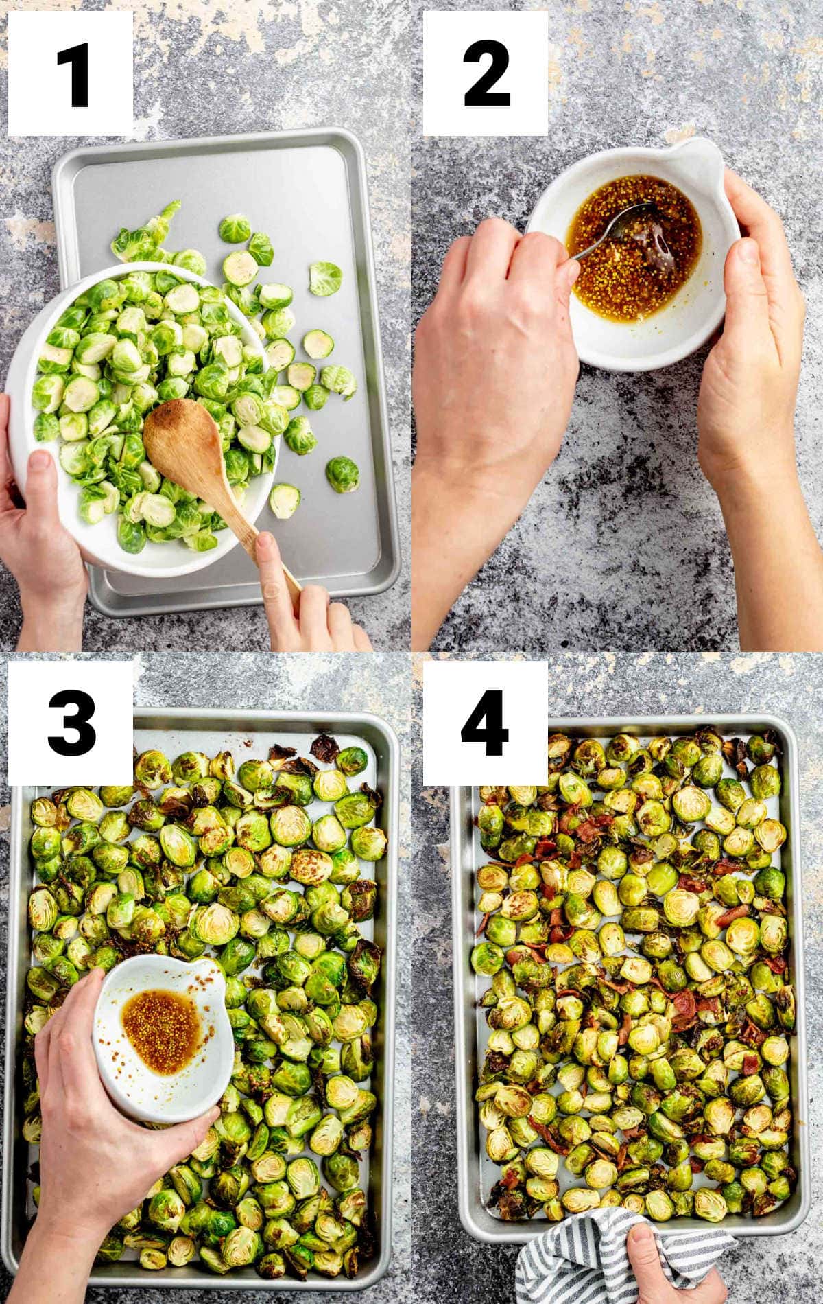 the steps to make this recipe with text overlay