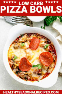 pizza bowl with text overlay