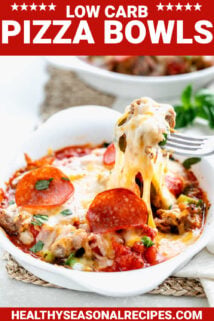 pizza bowl with text overlay