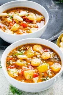 two bowls of chowder