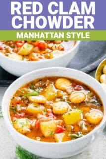 red clam chowder manhattan style