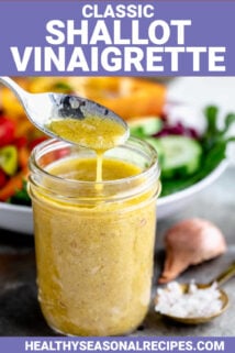 classic shallot vinaigrette with text overlay