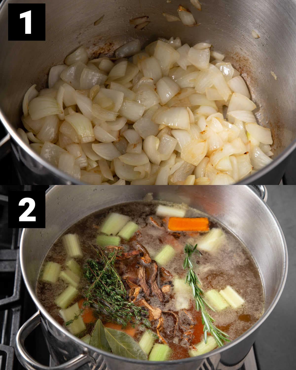 cook onions and add vegetables