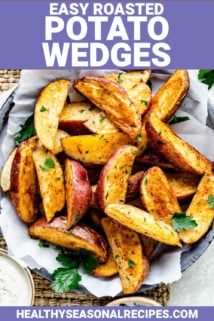 potato wedges with text overlay