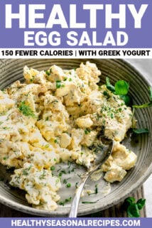 low calorie egg salad with greek yogurt for creaminess