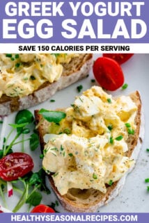 healthy egg salad made with greek yogurt