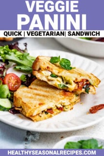 veggie panini with sun dried tomatoes and artichoke hearts