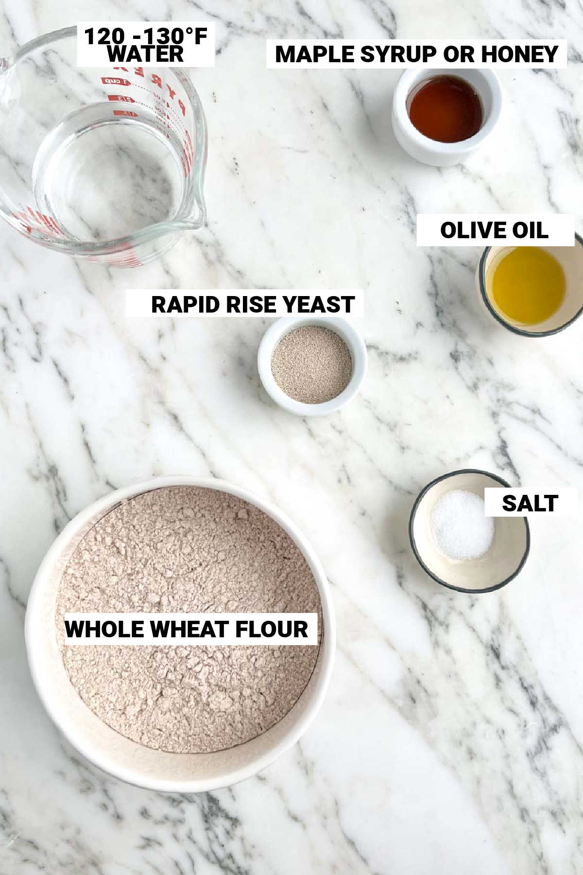 the ingredients on countertop with text overlay