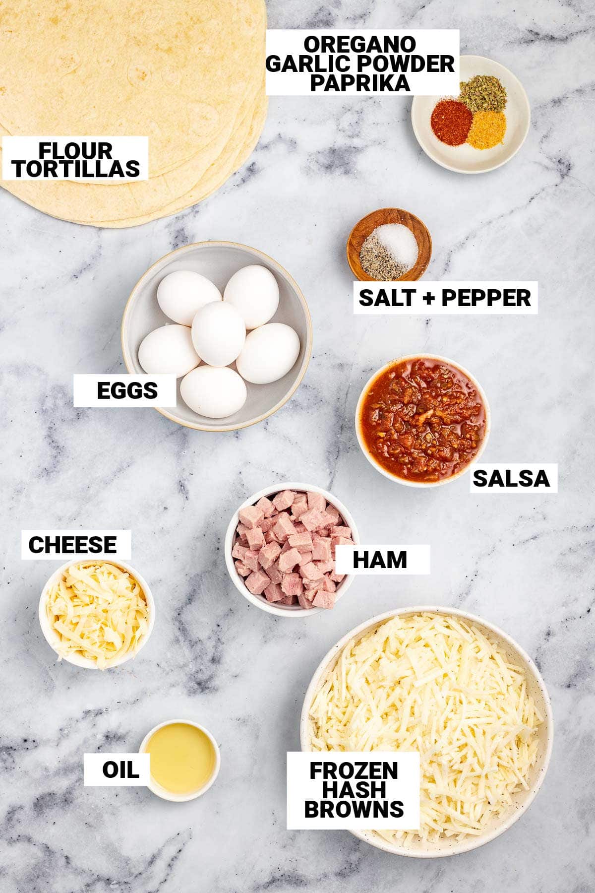 the ingredients on countertop with text overlay