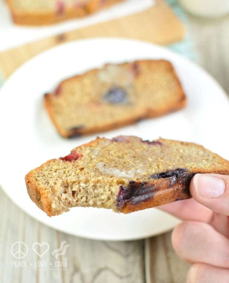 Image for Low Carb Peanut Butter Berry Breakfast Loaf