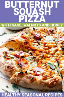 fall pizza with text overlay
