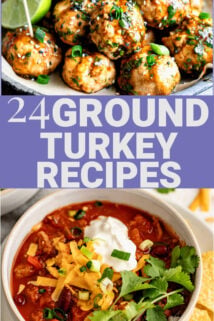ground turkey recipes with text overlay