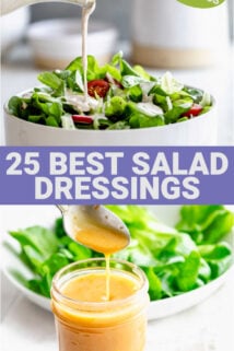 25 of the best salad dressings with text overlay