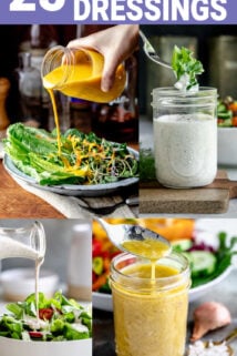 25 salad dressings with text overlay