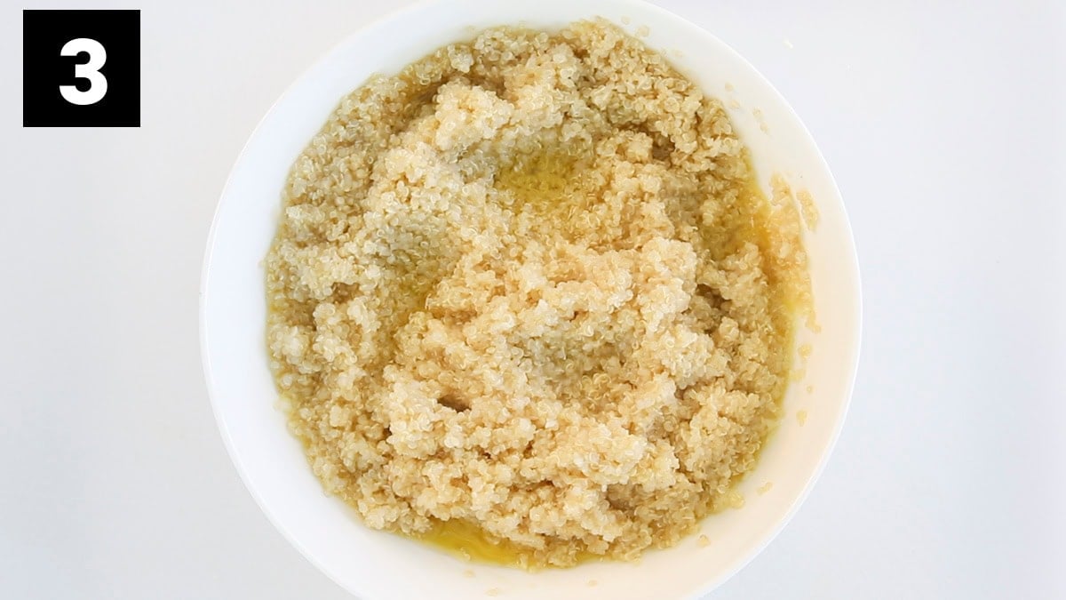 the quinoa while cooling in the dressing