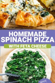 the pizza with text overlay