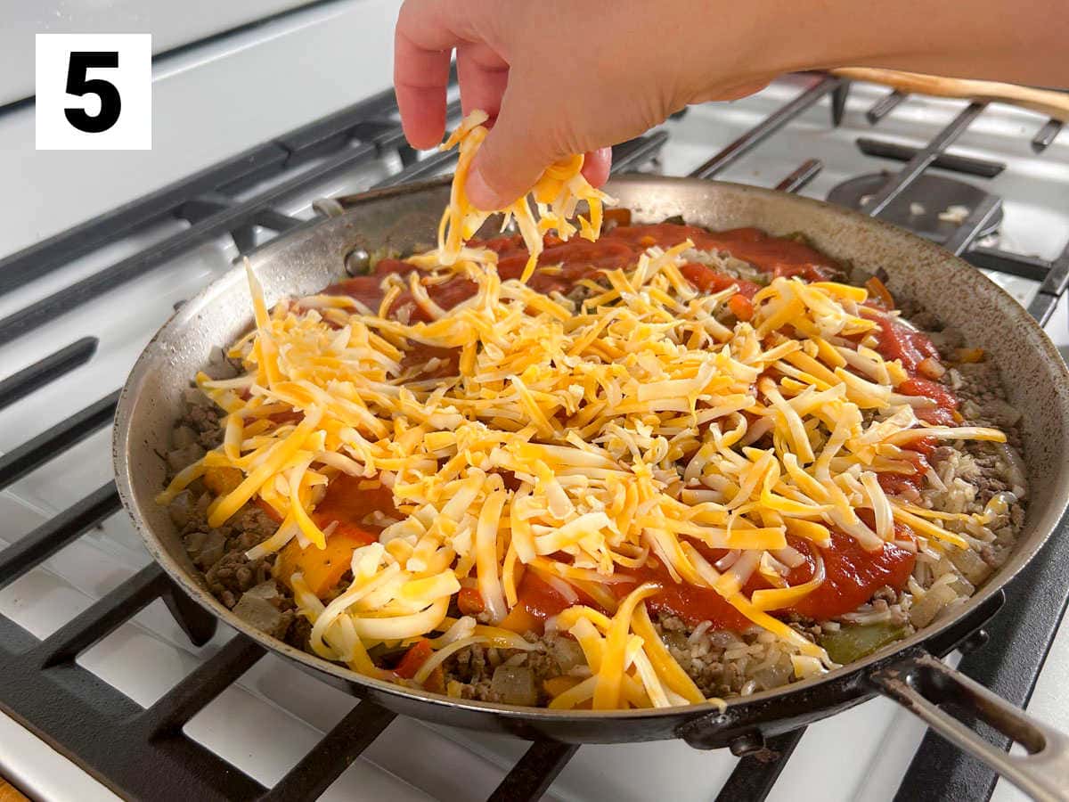 adding the cheese on top