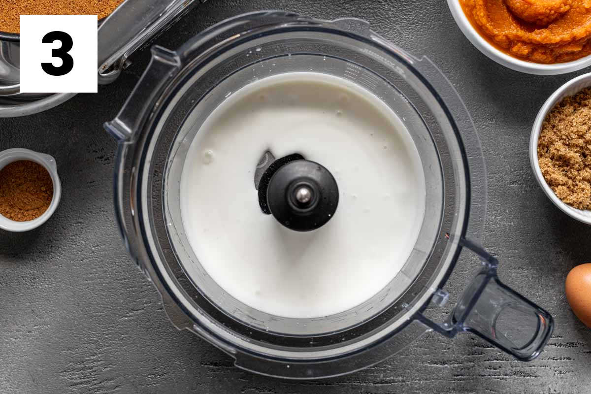 the pureed cottage cheese in the food processor