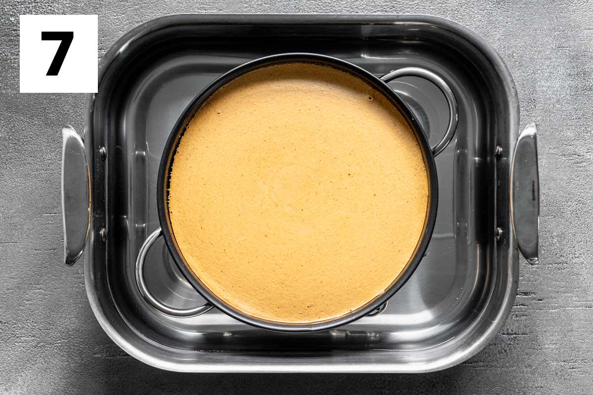 the cake after being baked