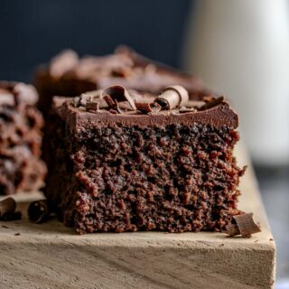 a single slice of the cake from the side