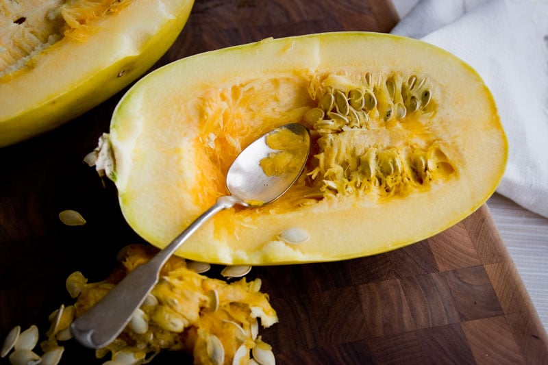 spaghetti squash with seeds